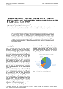 OPTIMIZED FEASIBILITY ANALYSIS FOR THE DESIGN TO SET UP