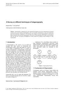 A Survey on different techniques of steganography  -