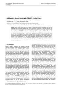 ACO Agent Based Routing in AOMDV Environment Amanpreet Kaur and Gurpreet Singh