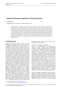 Deadlock Prevention Algorithm in Grid Environment Deepti Malhotra