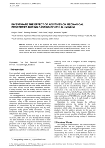 INVESTIGATE THE EFFECT OF ADDITIVES ON MECHANICAL Sanjeev Kumar , Sandeep Gandotra