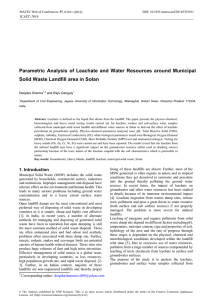 Parametric Analysis of Leachate and Water Resources around Municipal