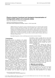 Physico-chemical, functional and rheological characterization of biodegradable pellets and composite sheets