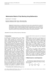 Mathematical Model of Pulp Washing Using Mathematica