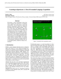Learning to Sportscast: A Test of Grounded Language Acquisition @