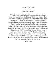 Letters from Felix  Enrichment project