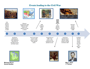 Events leading to the Civil War