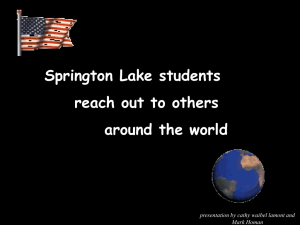 Springton Lake students reach out to others around the world