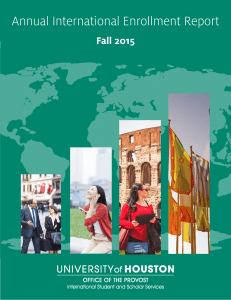 Annual International Enrollment Report Fall 2015