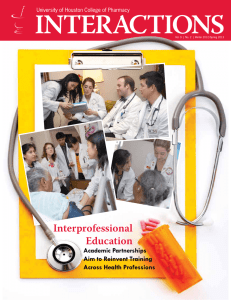 INTERACTIONS Interprofessional Education Academic Partnerships