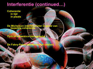(continued…) Interferentie