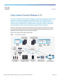 Cisco Instant Connect Release 4.10