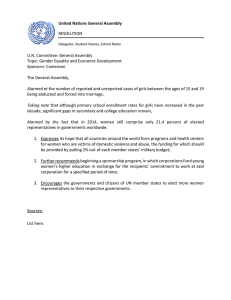 United Nations General Assembly RESOLUTION  U.N. Committee: General Assembly