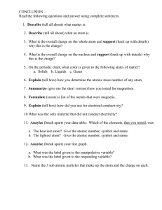 CONCLUSION – Read the following questions and answer using complete sentences.  Describe