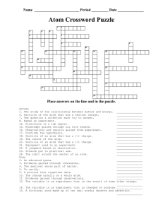 Atom Crossword Puzzle