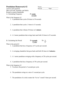 Pendulum Homework #2