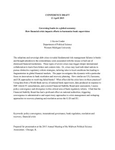 CONFERENCE DRAFT 13 April 2015  Governing banks in a global economy: