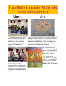Carlisle County Schools Arts Newsletter Music Art