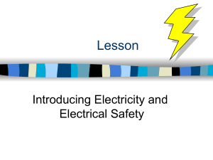 Lesson Introducing Electricity and Electrical Safety