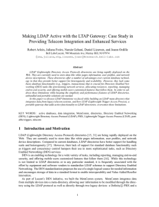 Making LDAP Active with the LTAP Gateway: Case Study in
