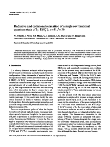 Radiative and collisional relaxation of a single rovibrational