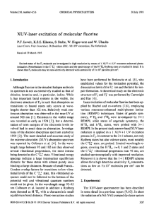 XUV-laser  excitation  of  molecular  fluorine of I