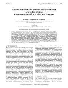 Narrow-band tunable extreme-ultraviolet laser source for lifetime measurements and precision spectroscopy