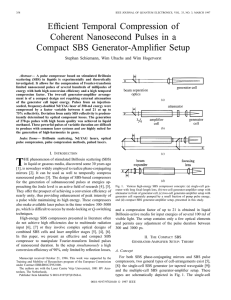 Efficient Temporal Compression of Coherent Nanosecond Pulses in a