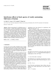 dnf Interference effects in Stark spectra of weakly autoionising 5 states of barium