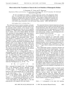 Observation of the Transition to Chaos in the Level Statistics... V 81, N 22