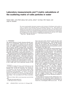 Laboratory measurements and T-matrix calculations of