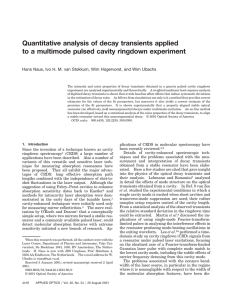 Quantitative analysis of decay transients applied