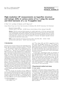 High-resolution LIF measurements on hyperfine structure