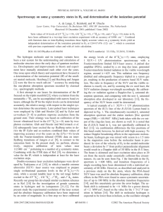 g and determination of the ionization potential