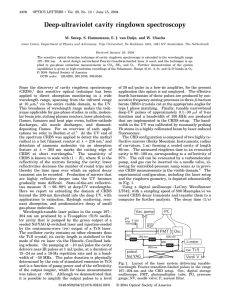 Deep-ultraviolet cavity ringdown spectroscopy 1378