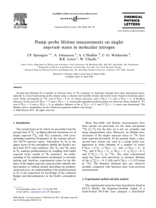 Pump–probe lifetime measurements on singlet ungerade states in molecular nitrogen J.P. Sprengers