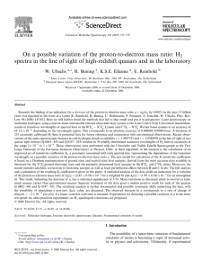 On a possible variation of the proton-to-electron mass ratio: H