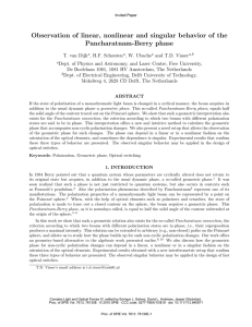Observation of linear, nonlinear and singular behavior of the Pancharatnam-Berry phase