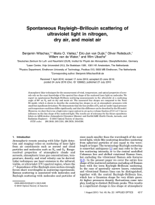 Spontaneous Rayleigh ultraviolet light in nitrogen, dry air, and moist air –