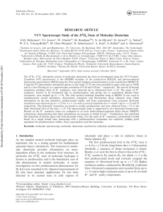 RESEARCH ARTICLE &amp; VUV Spectroscopic Study of the D State of Molecular Deuterium