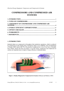 COMPRESSORS AND COMPRESSED AIR SYSTEMS 1. INTRODUCTION