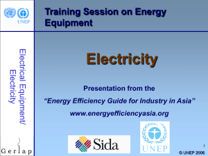 Electricity Training Session on Energy Equipment Presentation from the