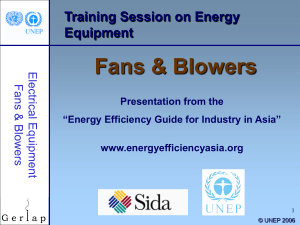 Fans &amp; Blowers Training Session on Energy Equipment Presentation from the