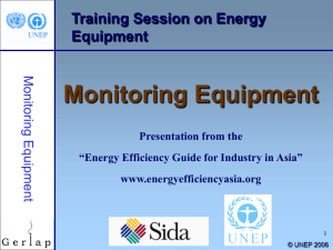 Monitoring Equipment Training Session on Energy Equipment Presentation from the