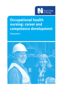 Occupational health nursing: career and competence development RCN guidance