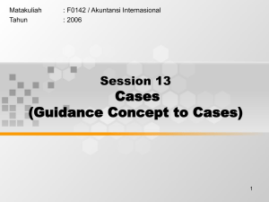 Cases (Guidance Concept to Cases) Session 13 Matakuliah