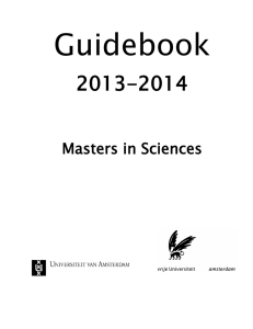 Guidebook 2013-2014 Masters in Sciences