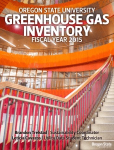GREENHOUSE GAS INVENTORY OREGON STATE UNIVERSITY FISCAL YEAR 2015