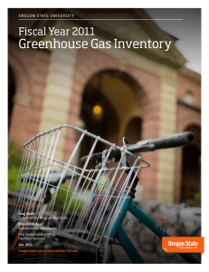 Greenhouse Gas Inventory Fiscal Year 2011 OREGON STATE UNIVERSITY