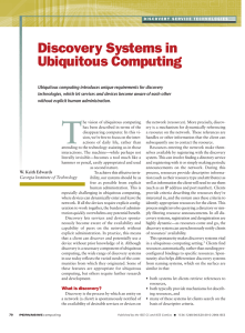 T Discovery Systems in Ubiquitous Computing